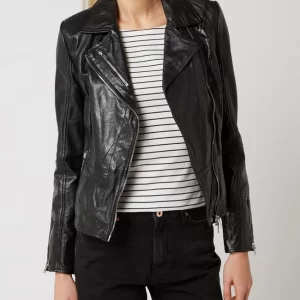 Jilani Lederjacke Im Biker-Look – Schwarz 13