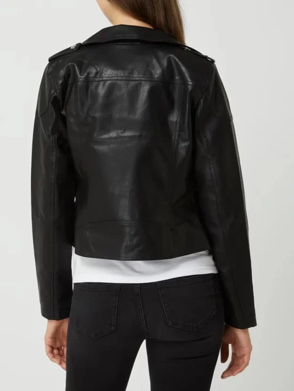 Noisy May Bikerjacke In Leder-Optik Modell ‘Rollo’ – Schwarz 6