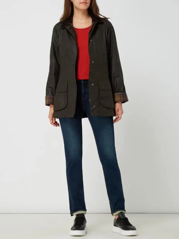 Barbour Jacke Aus Gewachster Baumwolle Modell ‘Beadnell Wax’ – Olivgrün 1