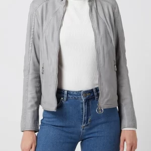 Jilani Lederjacke Im Biker-Look – Hellblau 13