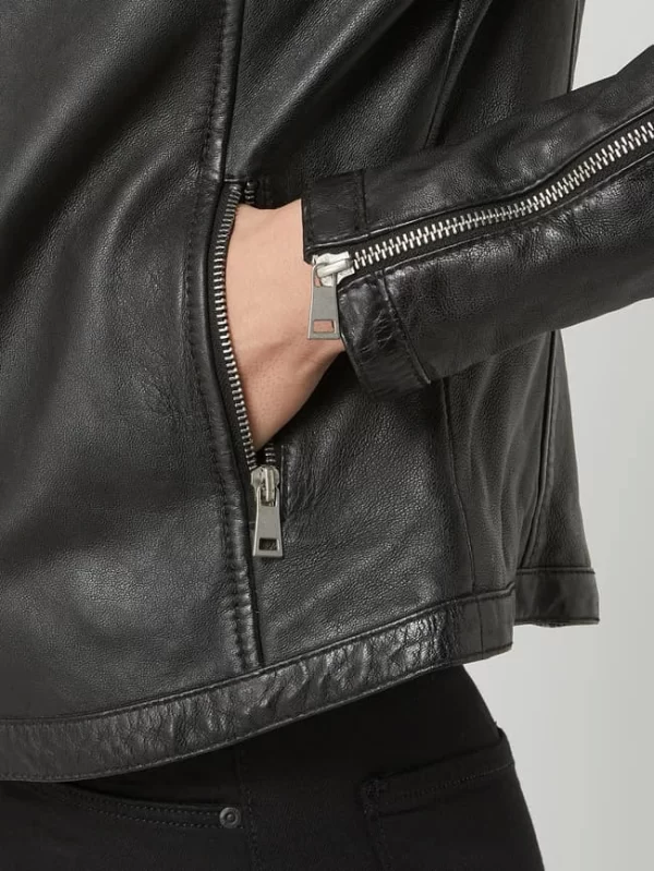 Freaky Nation Lederjacke Im Biker-Look Modell ‘Tula’ – Schwarz 4