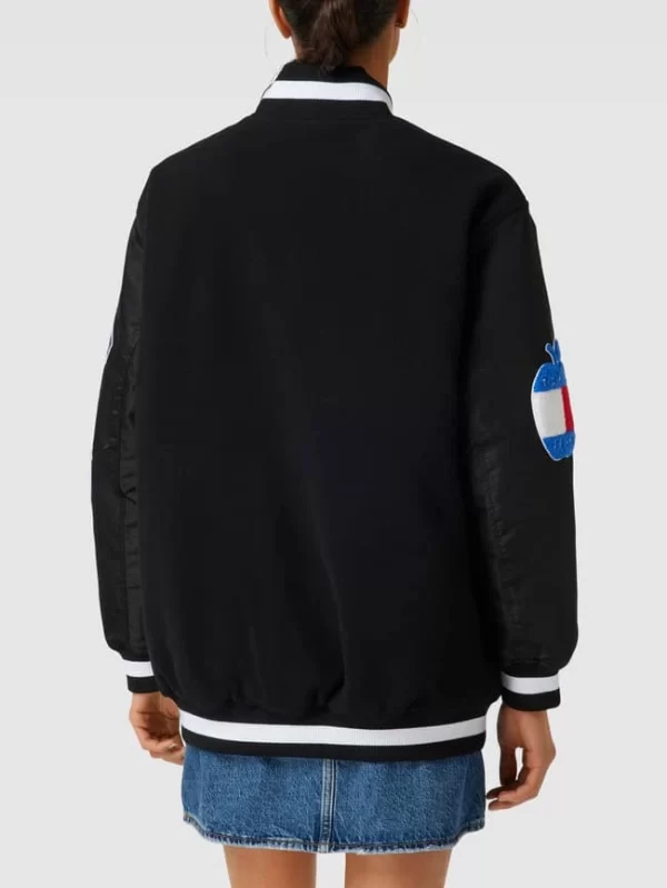 Tommy Jeans Oversized College-Jacke Mit Label-Patches – Schwarz 6