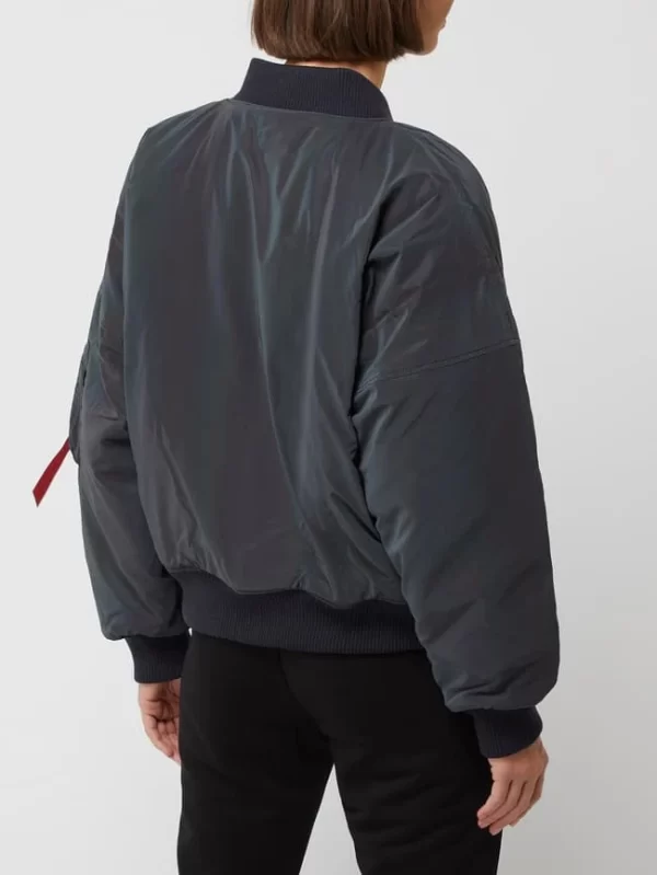 Alpha Industries Oversized Fit Bomber Mit Wattierung – Silber 6