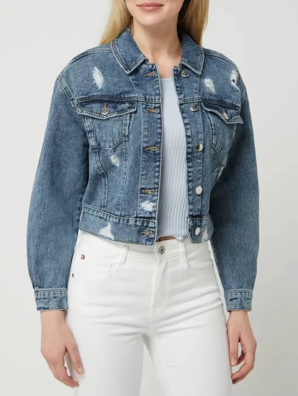 Only Cropped Jeansjacke Im Used-Look Modell ‘Malibu’ – Jeans 5