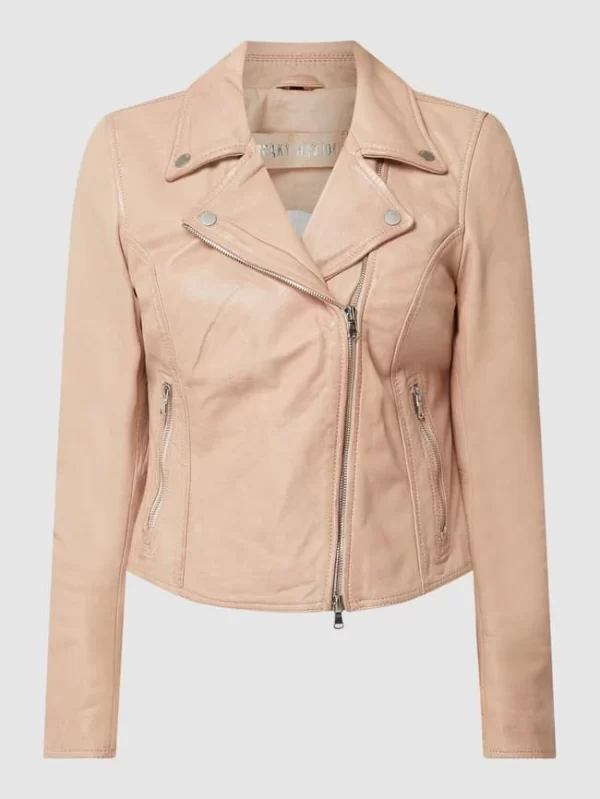 Freaky Nation Lederjacke Im Biker-Look Modell ‘Bali’ – Hellrosa 3