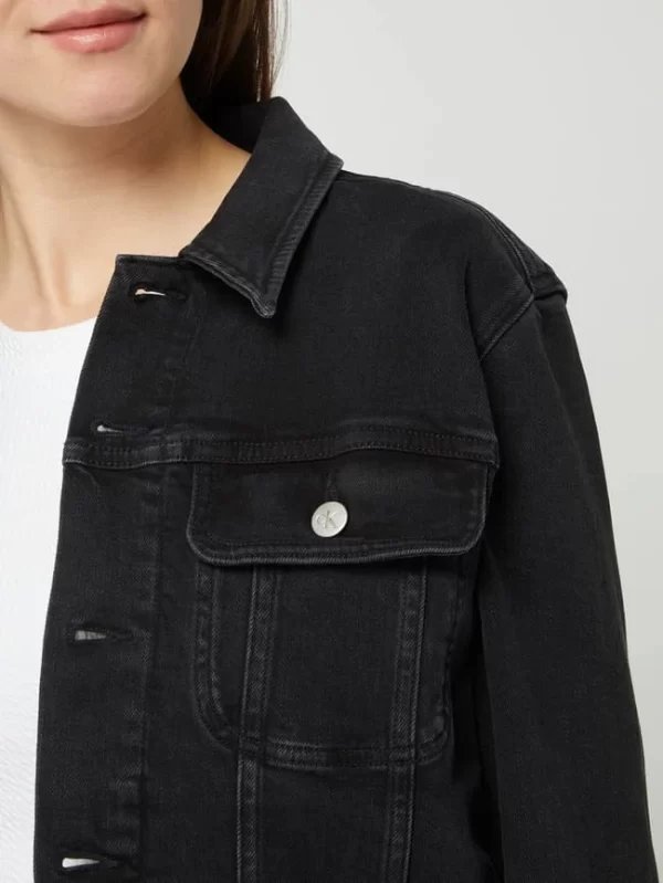Calvin Klein Jeans Jeansjacke Mit Stretch-Anteil – Schwarz 4