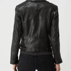 Gipsy Slim Fit Lederjacke Im Biker-Look Modell ‘Arisha’ – Schwarz 15