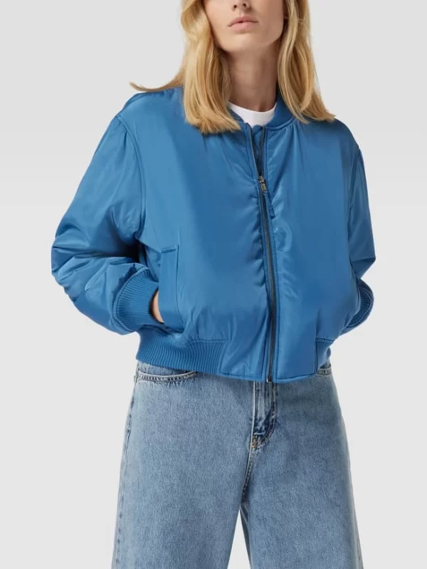 Ana Johnson X P&C Cropped Bomberjacke Mit Eingrifftaschen – Ana Johnson X P&C – Blau 5