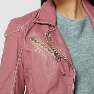 Gipsy Regular Fit Lederjacke Im Biker-Look – Rosa 11
