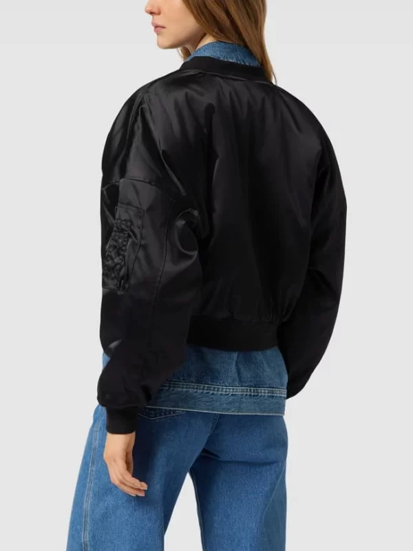 URBAN CLASSICS Oversized Bomberjacke Mit Reißverschlusstaschen – Schwarz 6