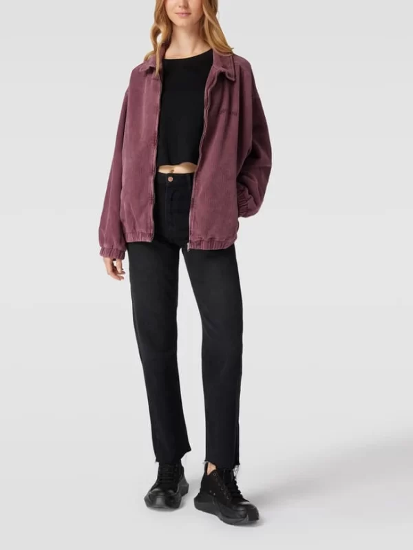 BDG Urban Outfitters Oversized Blouson Aus Cord Mit Label-Stitching – Lila 1