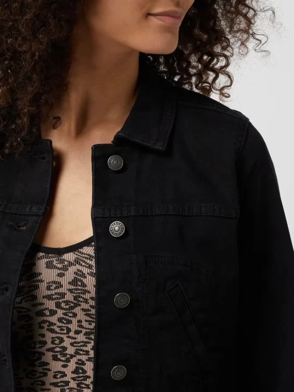 American Eagle Cropped Jeansjacke Mit Viskose-Anteil – Schwarz 4