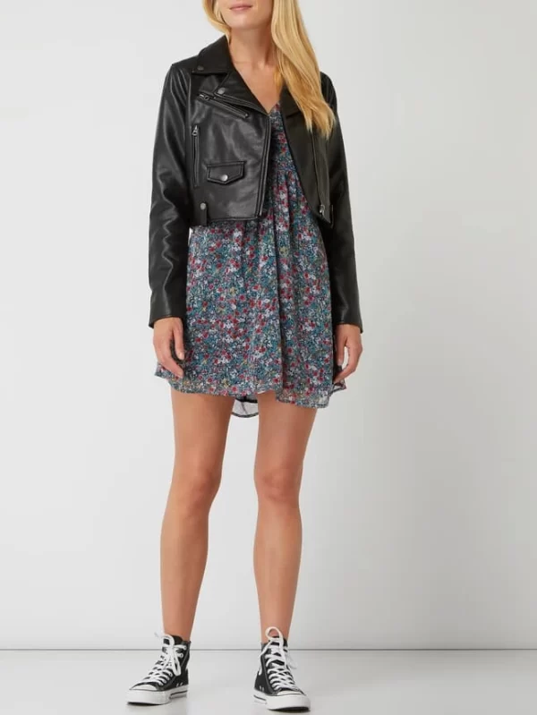 Pepe Jeans Bikerjacke In Leder-Optik Modell ‘Gwen’ – Schwarz 1