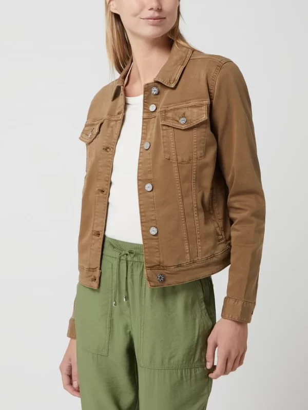 S.Oliver RED LABEL Jeansjacke Mit Viskose-Anteil – Khaki 5
