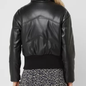 DKNY Jeans Blouson In Leder-Optik – Schwarz 15