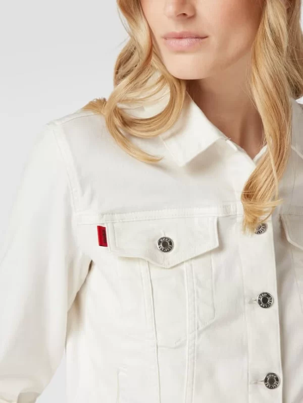 HUGO Jeansjacke Mit Brand-Detail Modell ‘Alex’ – Weiß 4