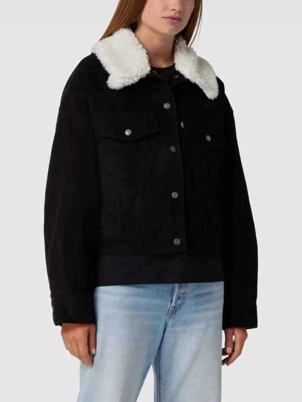 Levi’s® Cordjacke Mit Klappkragen Modell ‘SHERPA BABY BAGGY’ – Graphit 5