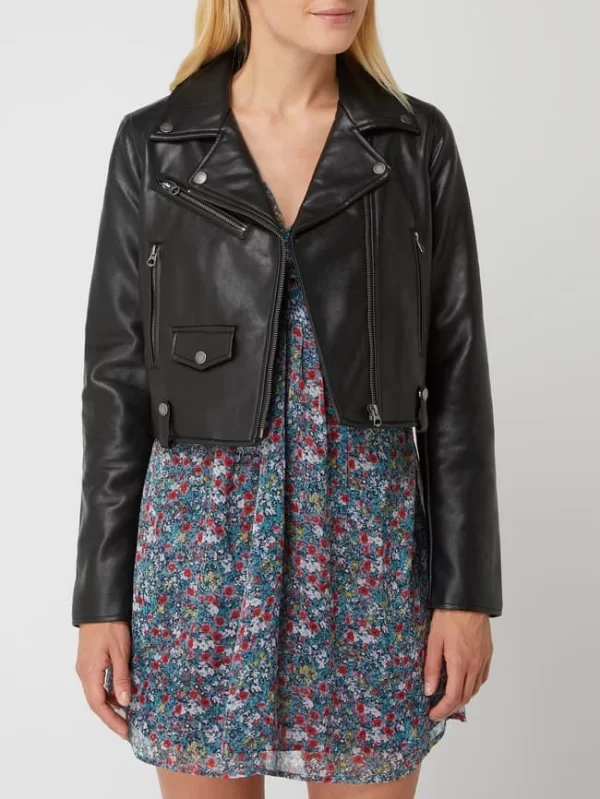 Pepe Jeans Bikerjacke In Leder-Optik Modell ‘Gwen’ – Schwarz 5