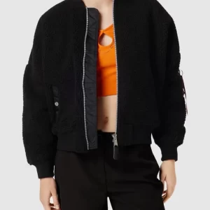 Alpha Industries Jacke Mit Teddyfell – Schwarz 13