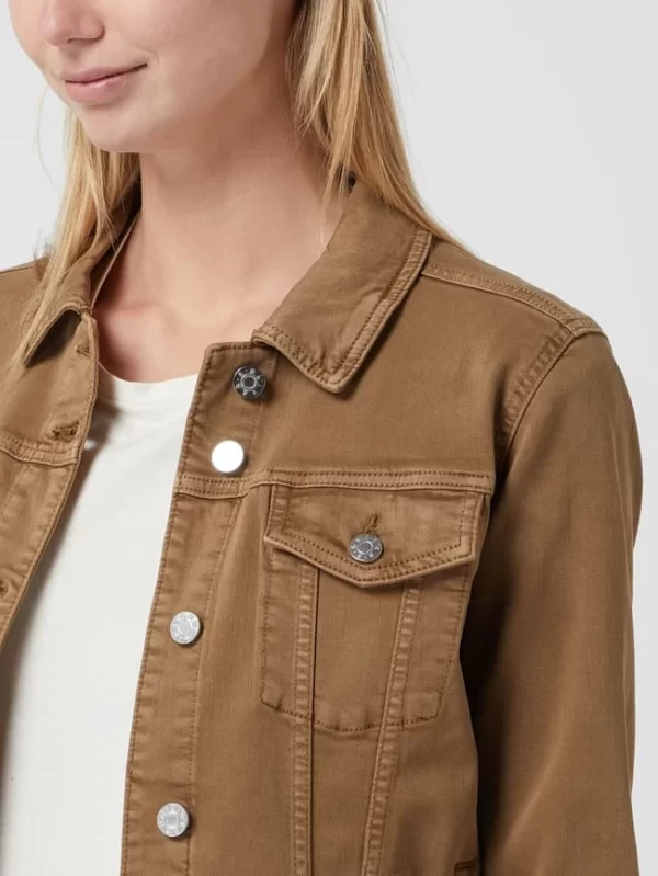 S.Oliver RED LABEL Jeansjacke Mit Viskose-Anteil – Khaki 4