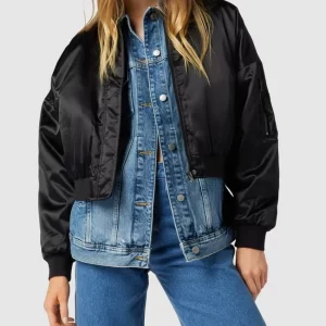 URBAN CLASSICS Oversized Bomberjacke Mit Reißverschlusstaschen – Schwarz 13