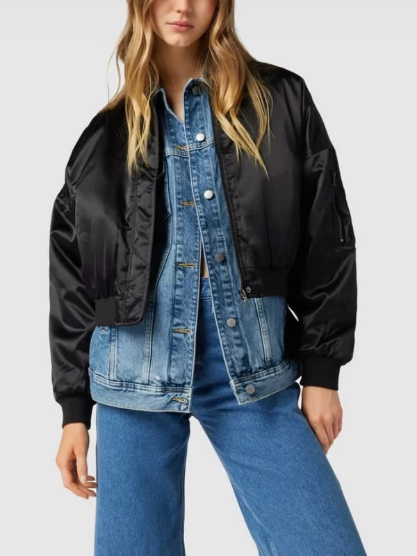 URBAN CLASSICS Oversized Bomberjacke Mit Reißverschlusstaschen – Schwarz 5