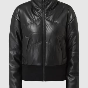 DKNY Jeans Blouson In Leder-Optik – Schwarz 9