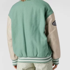 REVIEW Collegejacke Mit Label-Patch – Hellgrün 15