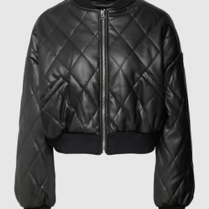 REVIEW Bomberjacke In Leder-Optik – Schwarz 9