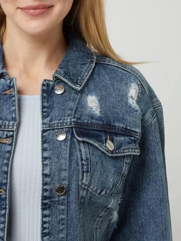 Only Cropped Jeansjacke Im Used-Look Modell ‘Malibu’ – Jeans 4