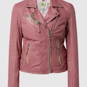 Gipsy Regular Fit Lederjacke Im Biker-Look – Rosa 9