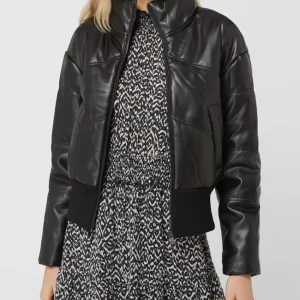 DKNY Jeans Blouson In Leder-Optik – Schwarz 13