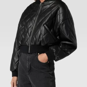 REVIEW Bomberjacke In Leder-Optik – Schwarz 13