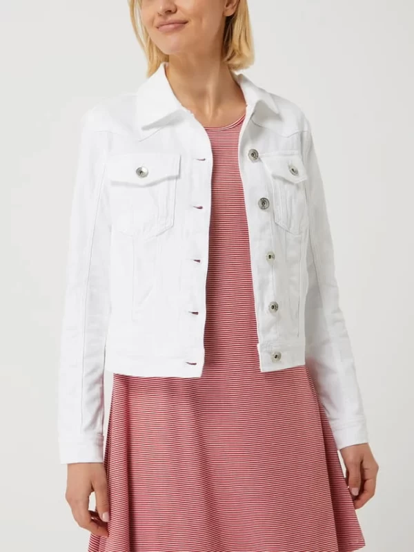 Frieda & Freddies Jeansjacke Mit Stretch-Anteil – Weiß 5