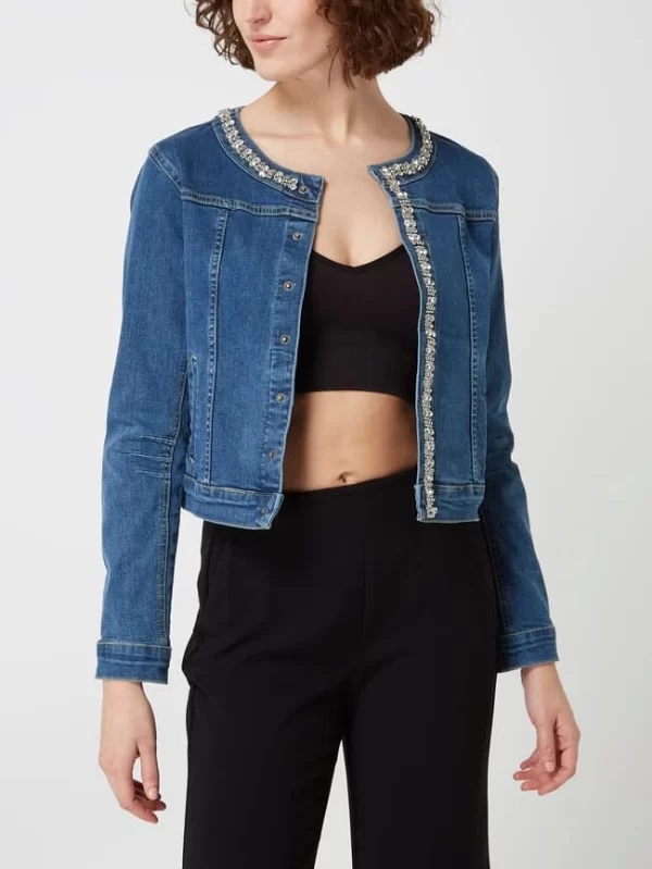 More & More Jeansjacke Mit Strasssteinen – Jeans 5