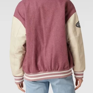REVIEW Collegejacke Mit Label-Patch – Mauve 15