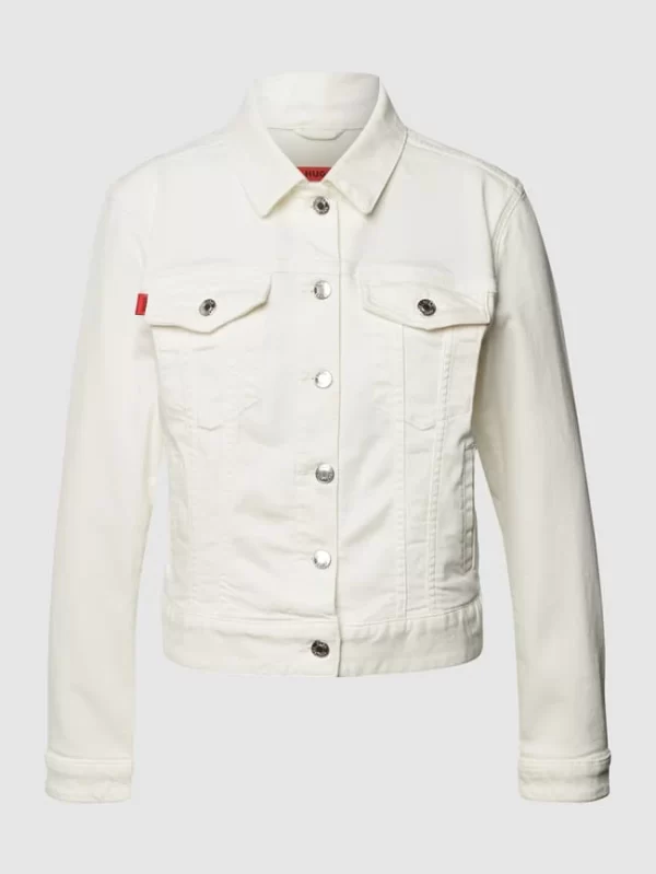 HUGO Jeansjacke Mit Brand-Detail Modell ‘Alex’ – Weiß 3