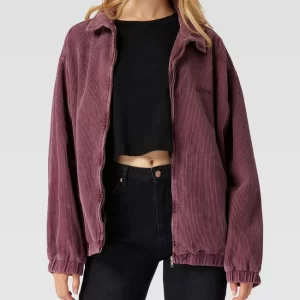 BDG Urban Outfitters Oversized Blouson Aus Cord Mit Label-Stitching – Lila 13