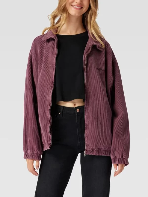 BDG Urban Outfitters Oversized Blouson Aus Cord Mit Label-Stitching – Lila 5