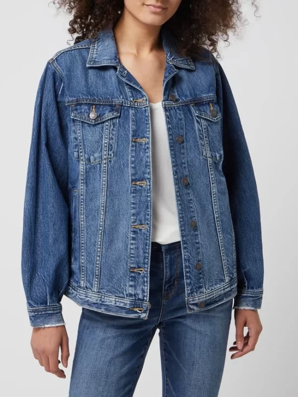 American Eagle Oversized Jeansjacke Aus Baumwolle – Blau 5
