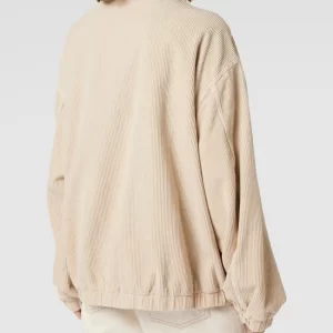 BDG Urban Outfitters Oversized Blouson Aus Cord Mit Label-Stitching – Ecru 15