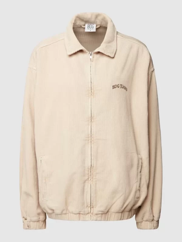 BDG Urban Outfitters Oversized Blouson Aus Cord Mit Label-Stitching – Ecru 3