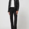 Cabrini Lederjacke Mit Abnehmbarer Kapuze – Schwarz 17