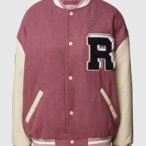 REVIEW Collegejacke Mit Label-Patch – Mauve 9