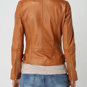 Freaky Nation Lederjacke Im Biker-Look Modell ‘Biker Princess’ – Camel 15