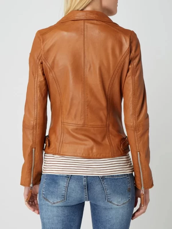Freaky Nation Lederjacke Im Biker-Look Modell ‘Biker Princess’ – Camel 6