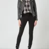 Gipsy Slim Fit Lederjacke Im Biker-Look – Schwarz 17