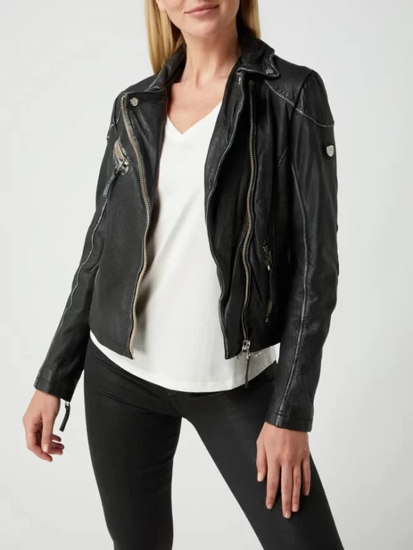 Gipsy Lederjacke Im Biker-Look Modell ‘Lulv’ – Schwarz 5