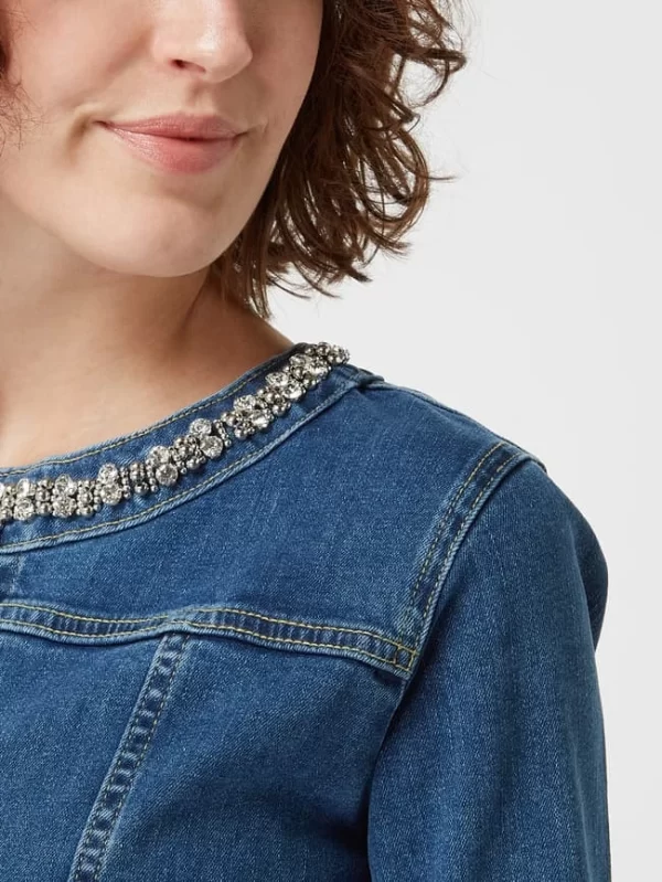 More & More Jeansjacke Mit Strasssteinen – Jeans 4