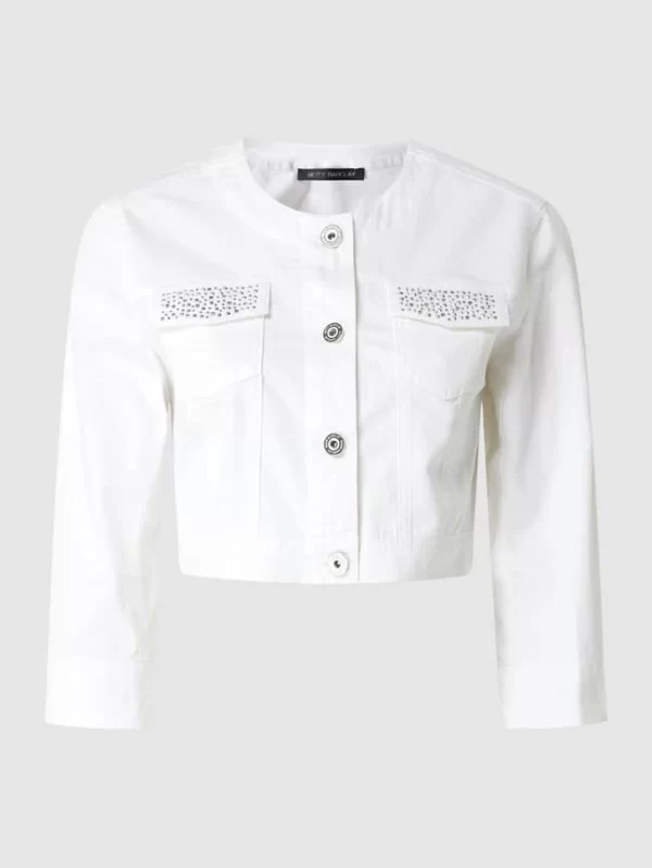 Betty Barclay Cropped Jeansjacke Mit Lyocell-Anteil – Offwhite 1